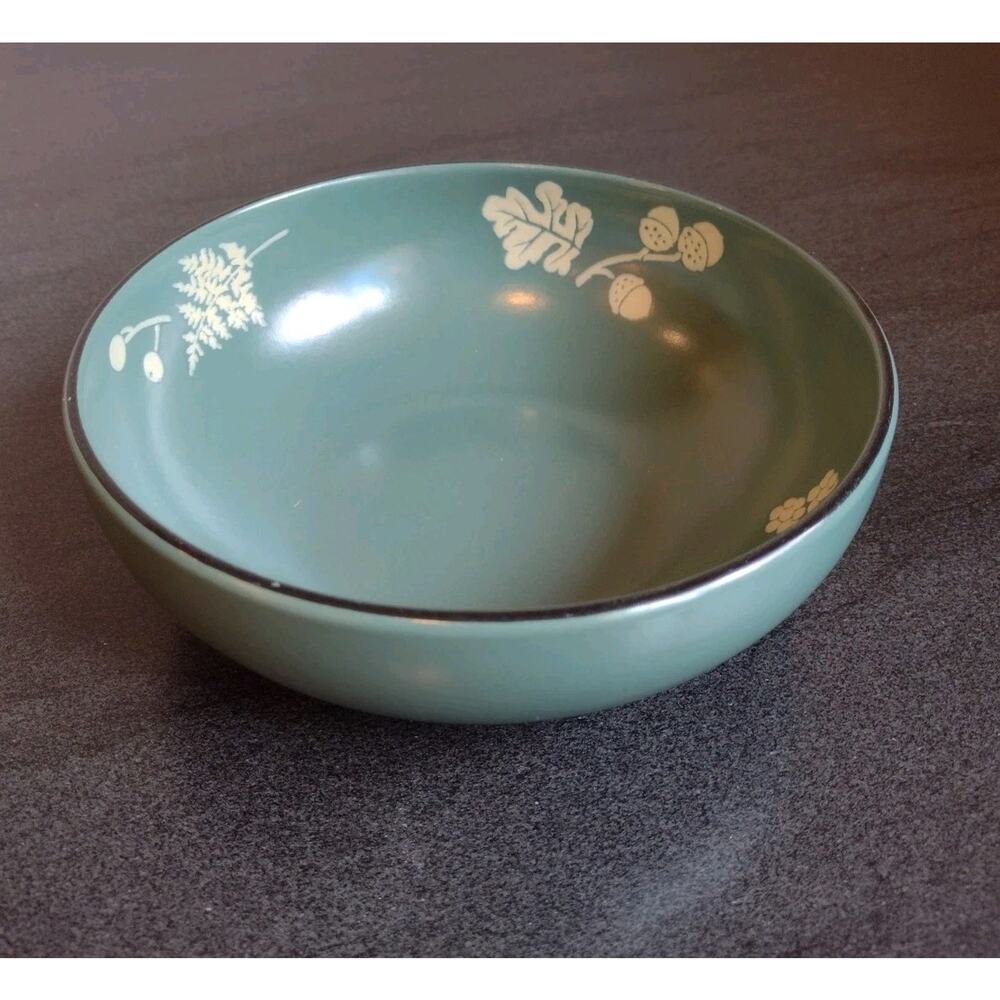 Mikasa Fashion Plate Country Walk Cereal Bowl Green Leaves 7" Boho Farm Country